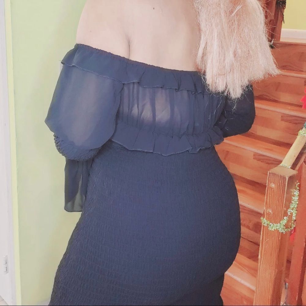 Chiffon Shirred Bodycon Dress - Picture 3 of 10
